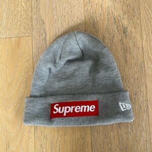 Supreme x New Era Gray Beanie